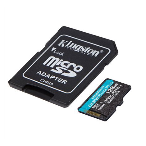 Kingston | microSD | Canvas Go! Plus | 128 GB | MicroSD | Flash memory class 10 | SD Adapter - 2